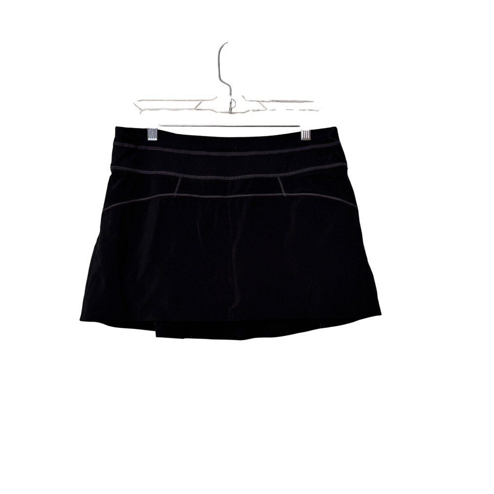 Athleta Black Pleated Athletic Skirt golf pickle‎ ball With Built-in Shorts SZ S